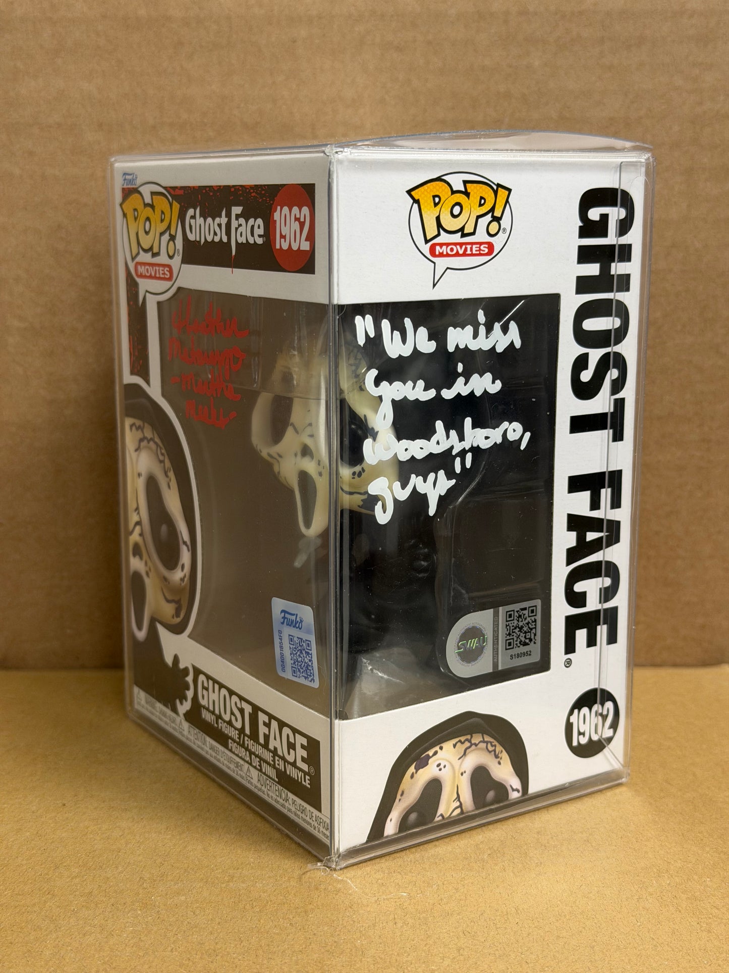 Funko Pop! Movies Scream Ghost Face Signed Heather Mattarazo ‘Martha Meeks’ COA #1962