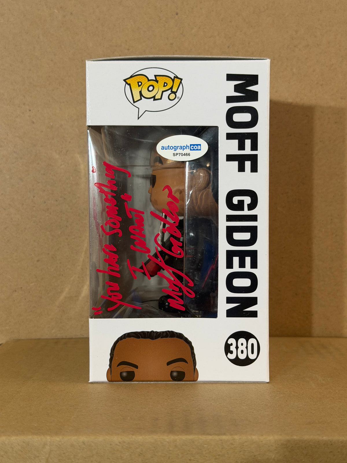 Funko Pop! Star Wars Moff Gideon Signed Giancarlo Esposito COA #380