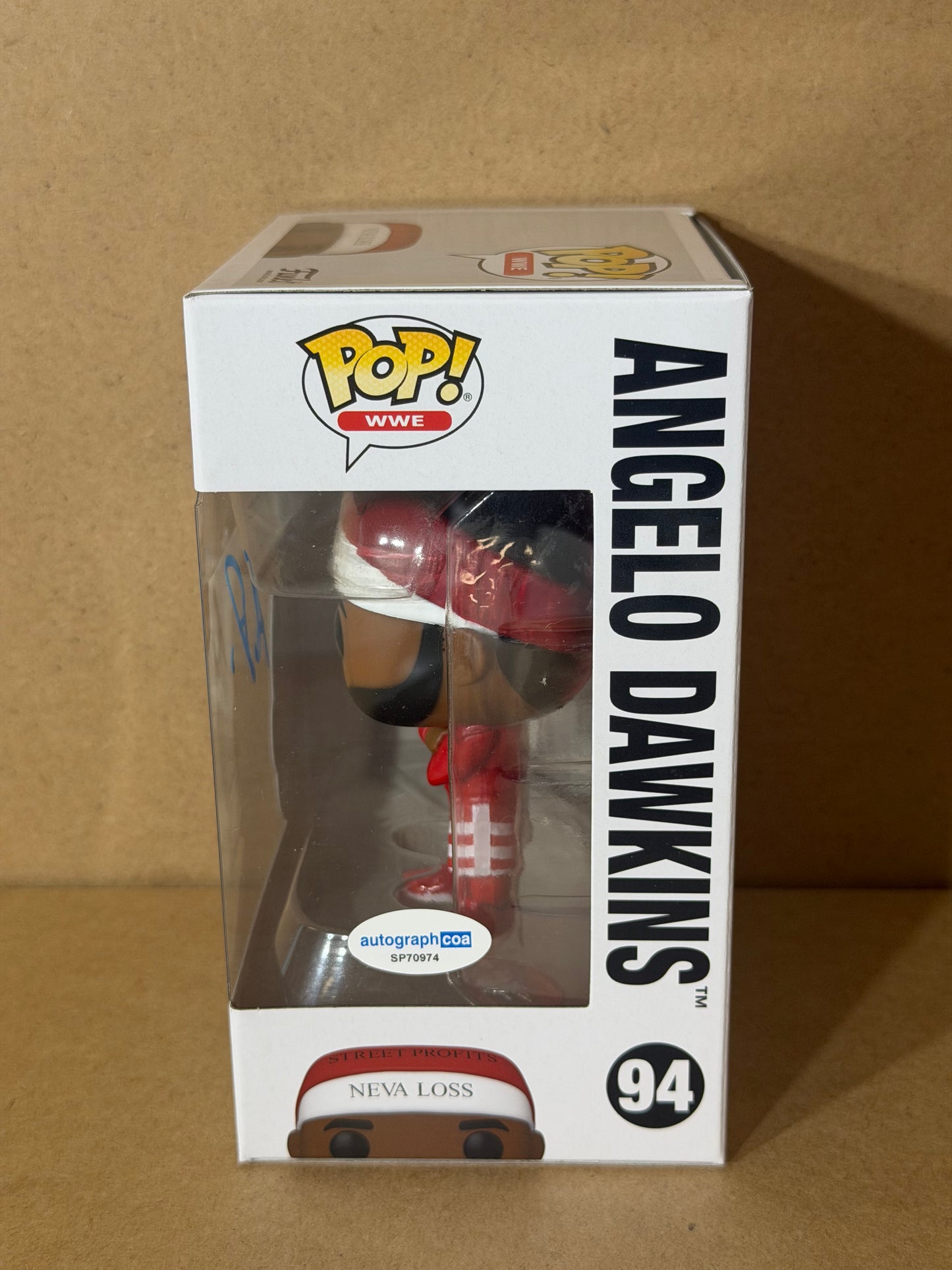 Funko Pop! WWE Angelo Dawkins Signed COA #94 Free Protector