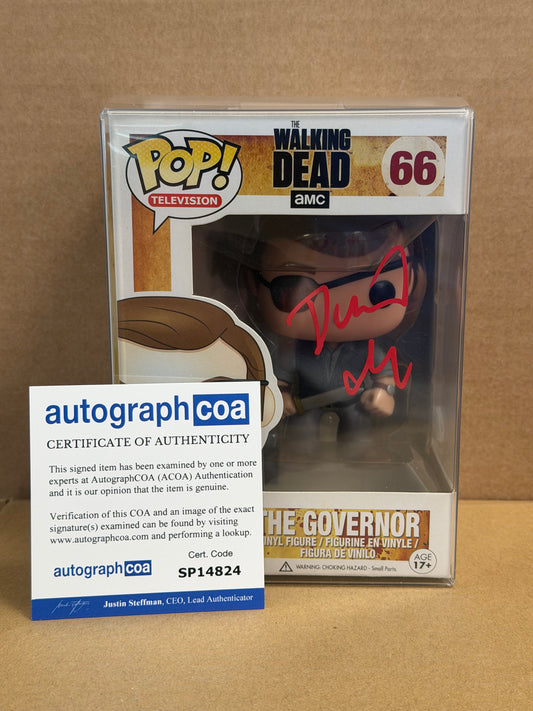 Funko Pop! Television The Walking Dead Governor Signed David Morrisey COA #66