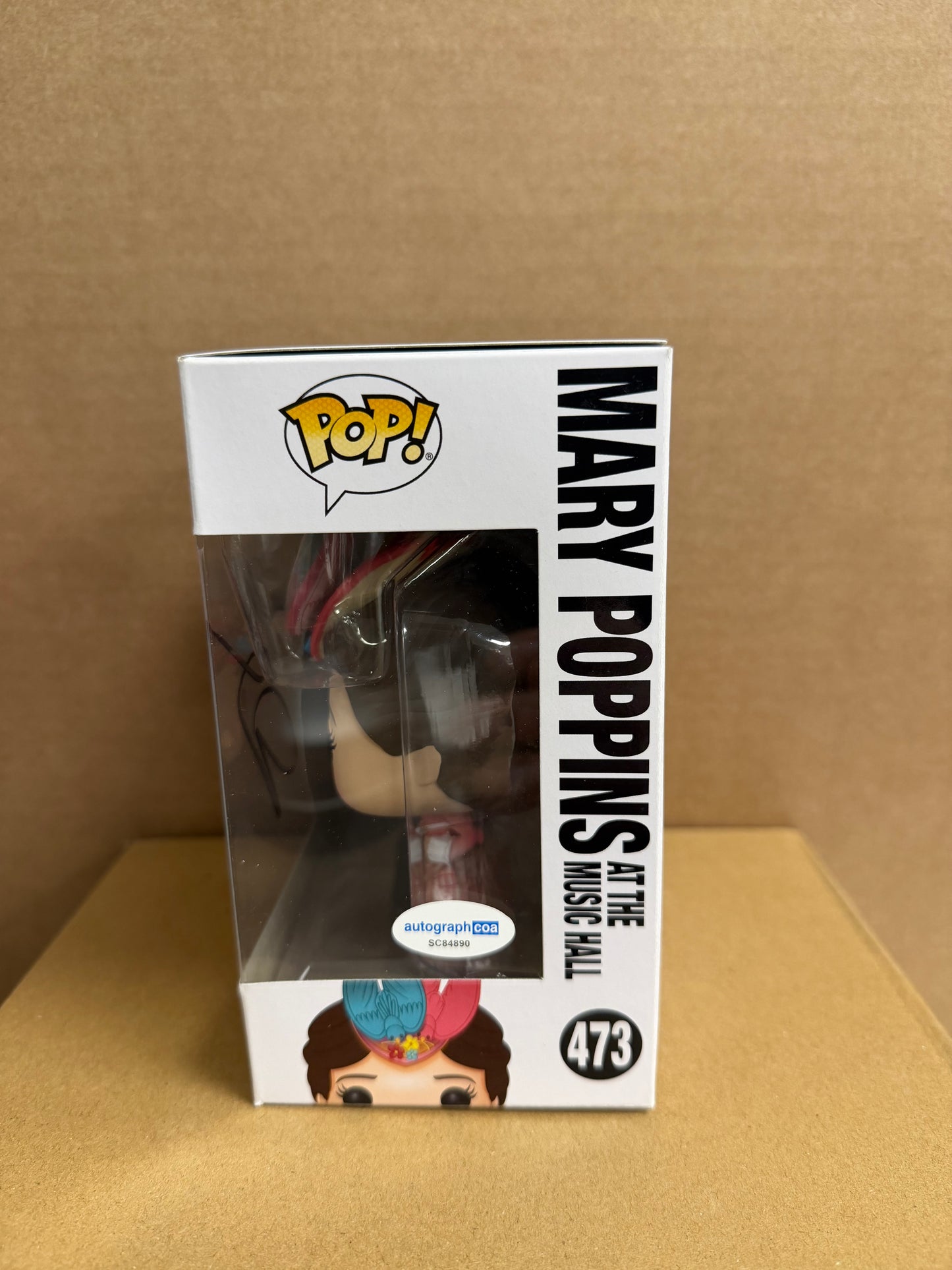 Funko Pop! Disney Mary Poppins Signed Emily Blunt COA #473 WS BOX CREASE