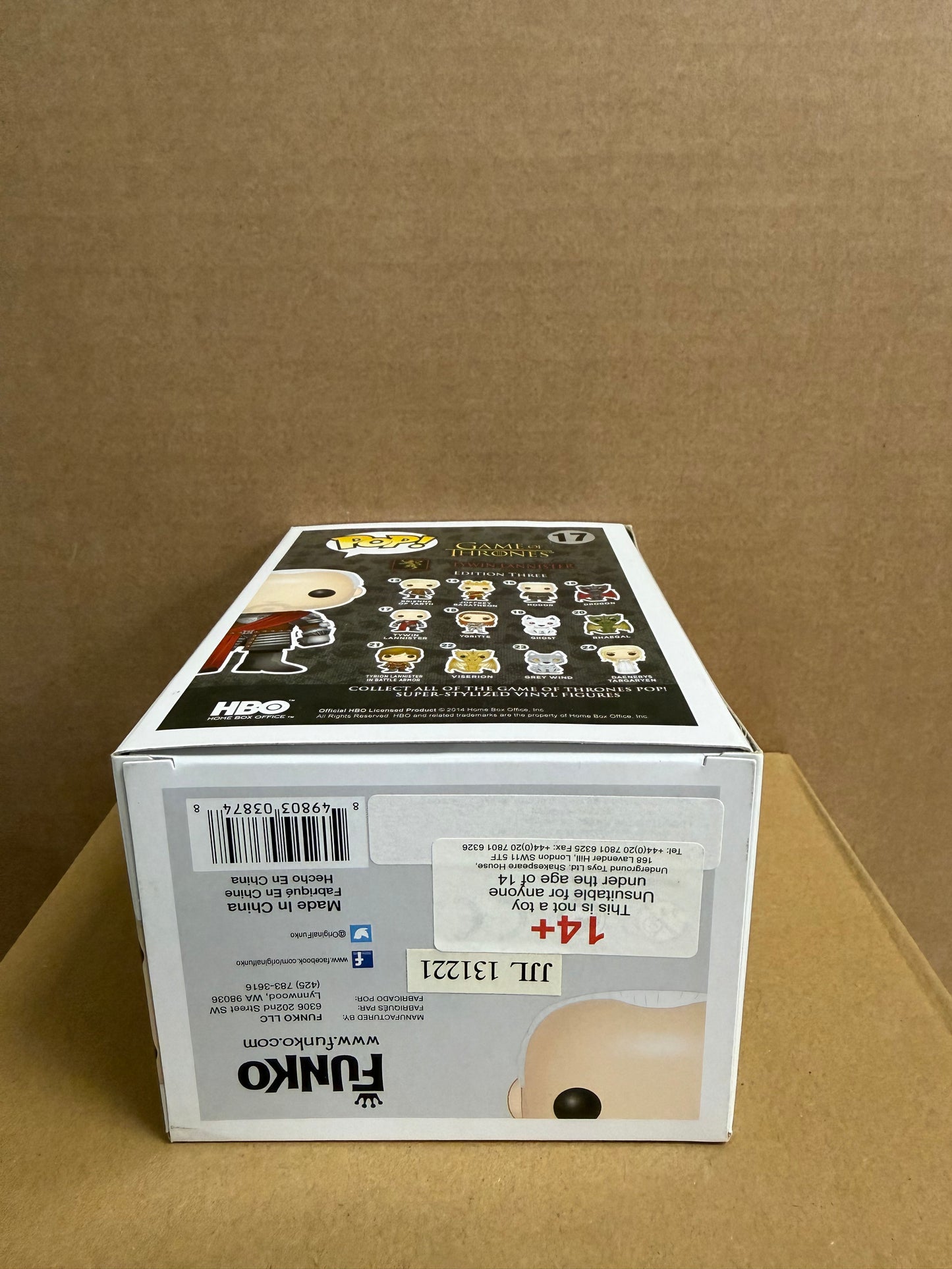 Funko Pop! Television Game Of Thrones Tywin Lannister COA #17 WS