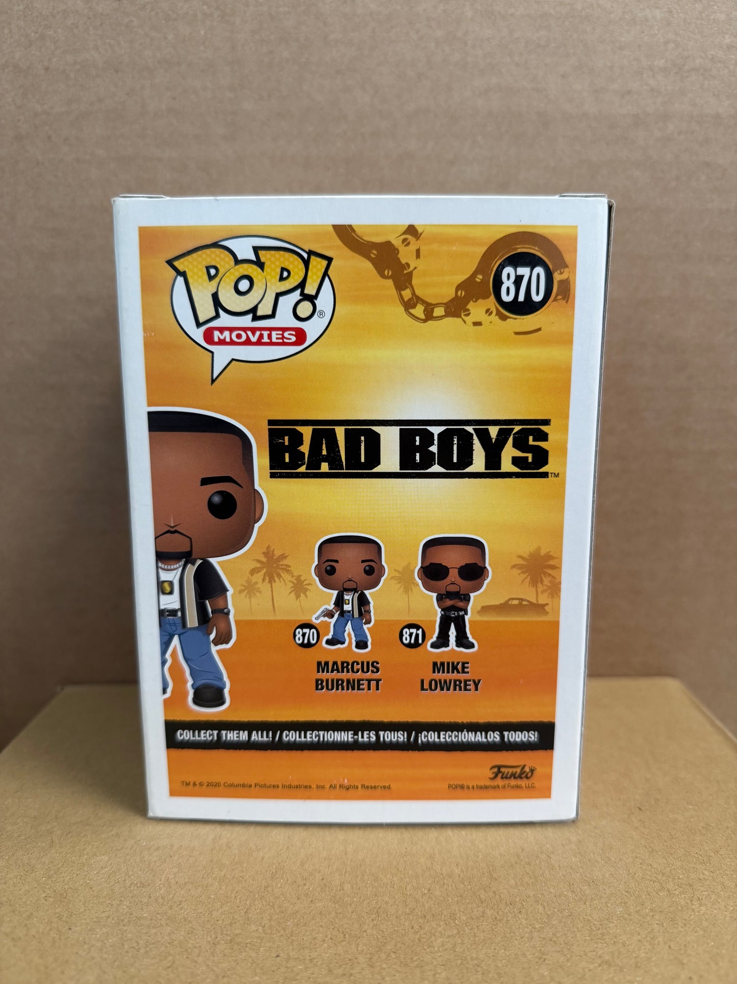 Funko Pop! Movies Marcus Burnett #870 Bad Boys COA WS