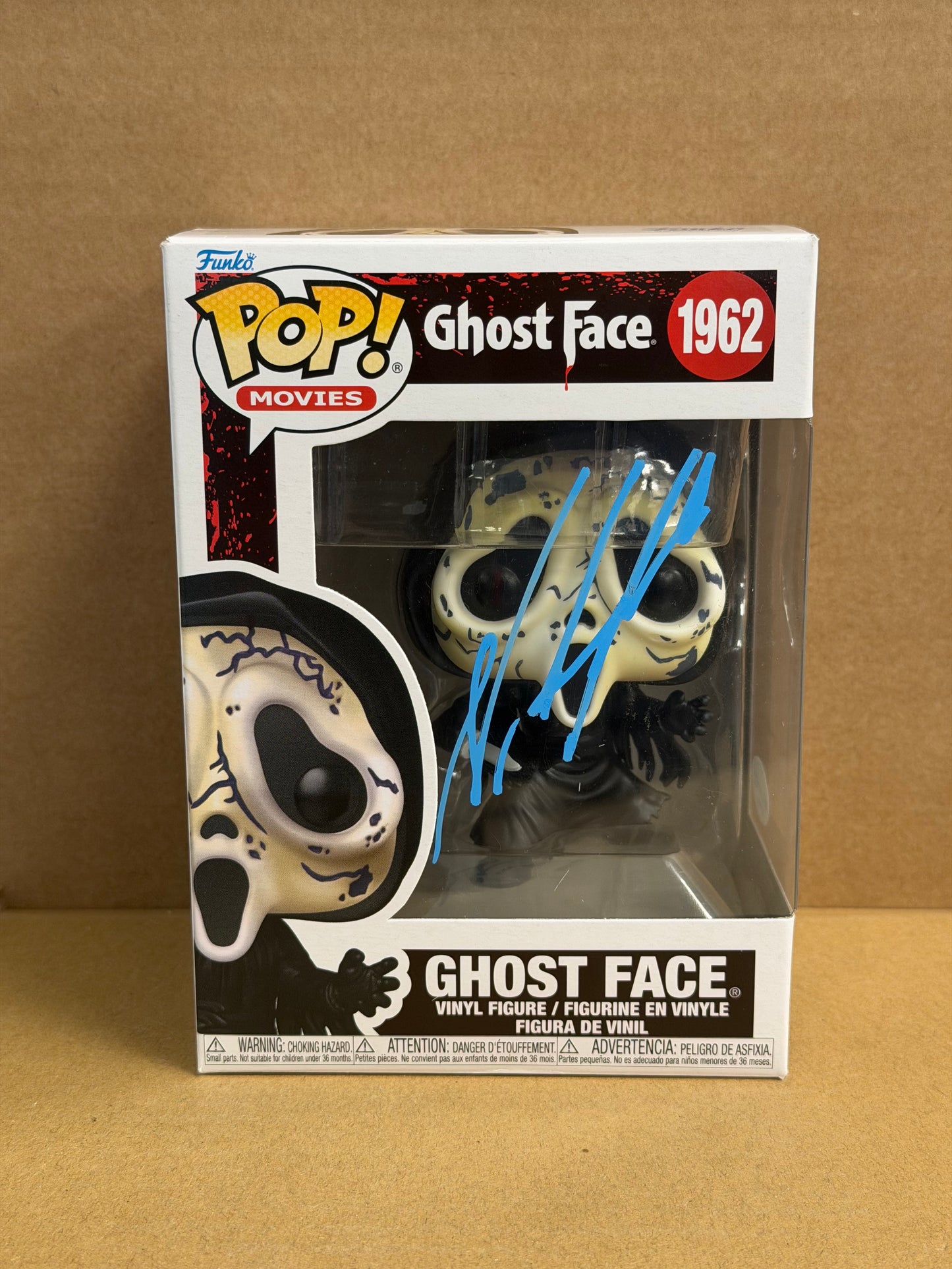 Funko Pop! Movies Ghost Face Signed Neve Campbell ‘Sidney Prescott’ COA #1962