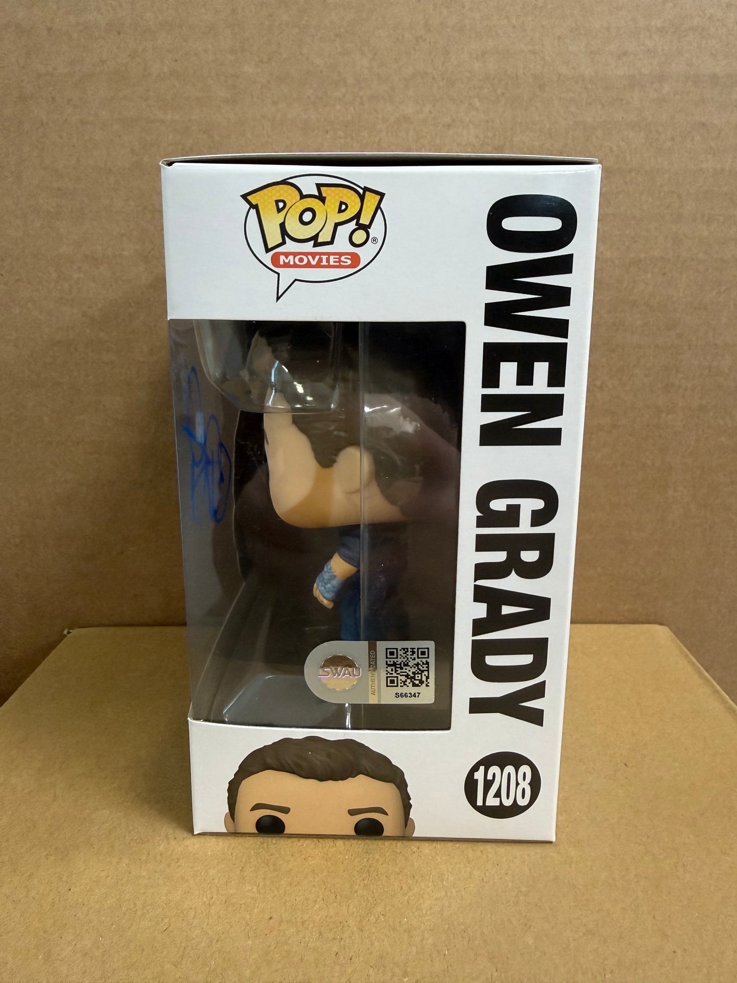 Funko Pop! Movies Owen Grady Sogned Chris Pratt #1208 WS COA
