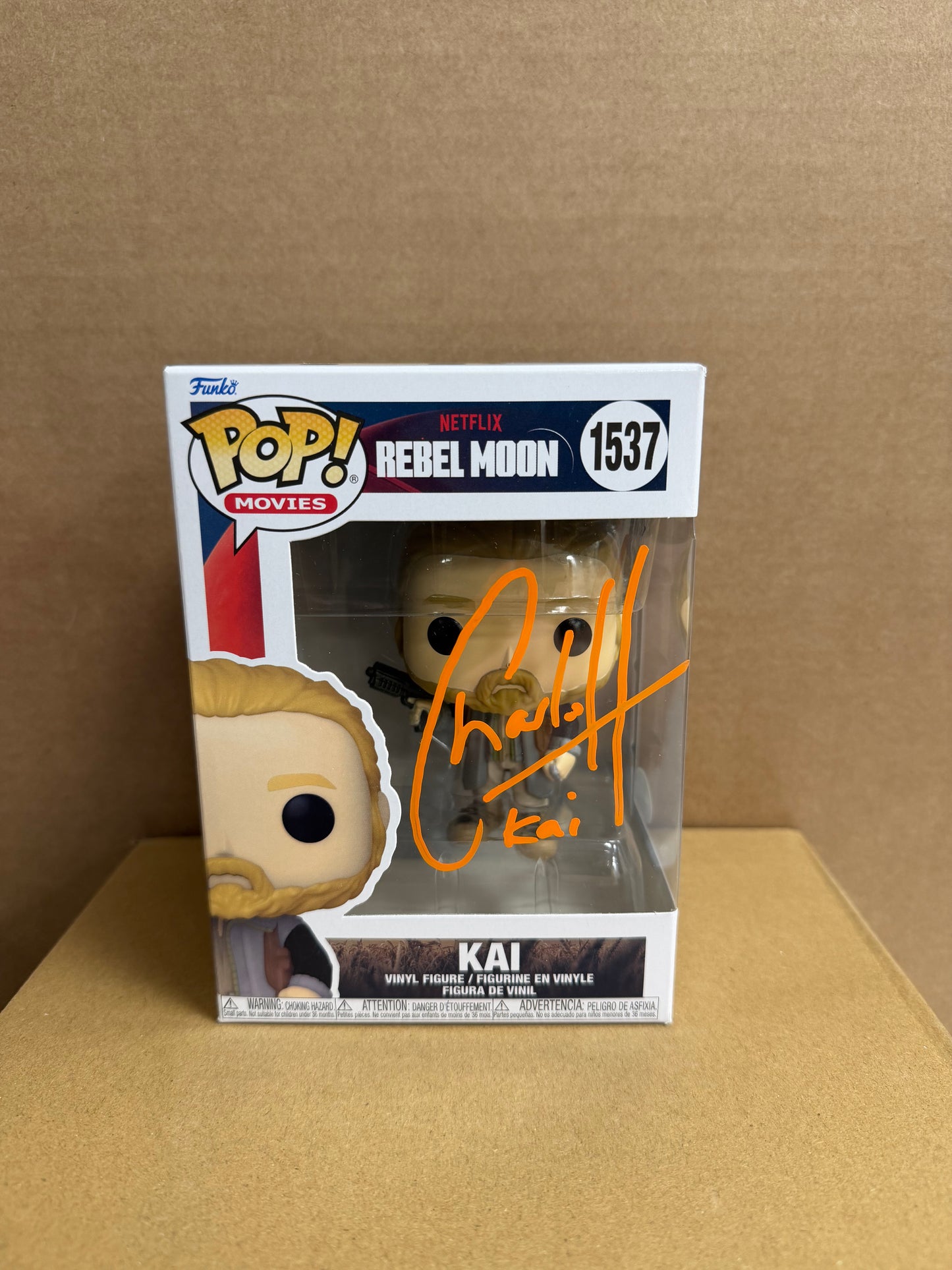 Funko Pop! Movies Rebel Moon Kai Signed Charlie Hunnam ‘Kai’ Coa #1537 WS