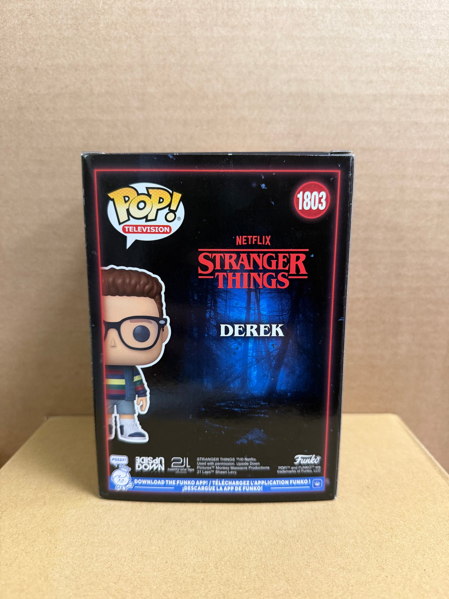 Funko Pop! Television Stranger Things Derek Signed Jake Connelly COA #1803