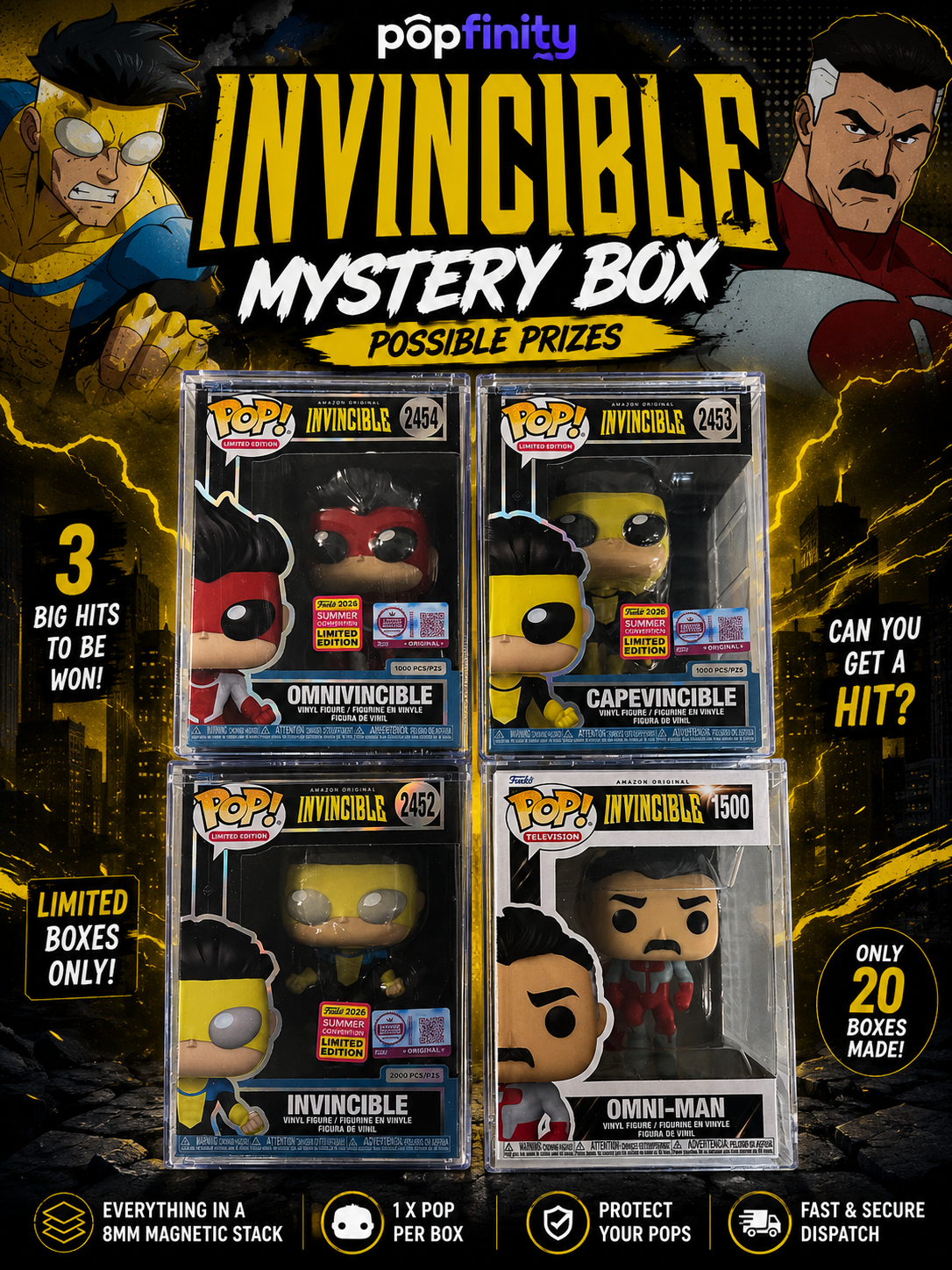 Invincible Funko Popfinity Mystery Box – Limited to 20 Boxes | 3 Huge Hits