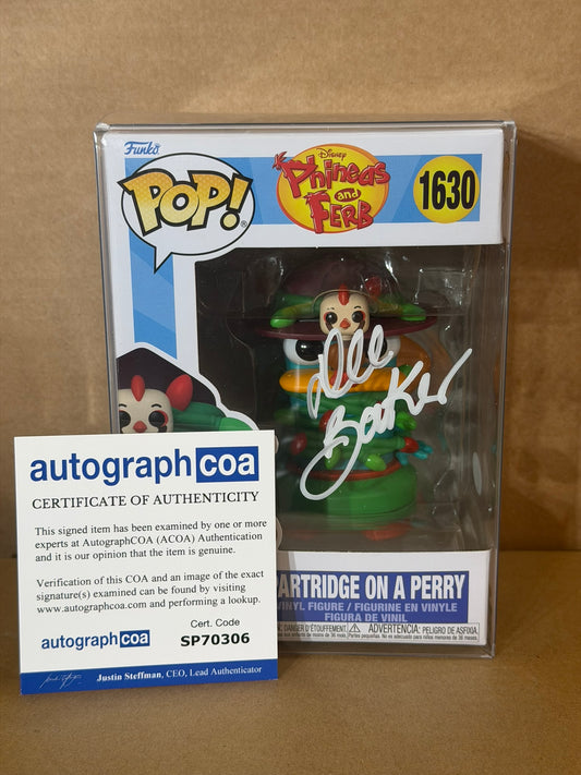 Funko Pop! Animation Phineas And Ferb Perry Platypus Signed Dee Baker #1630
