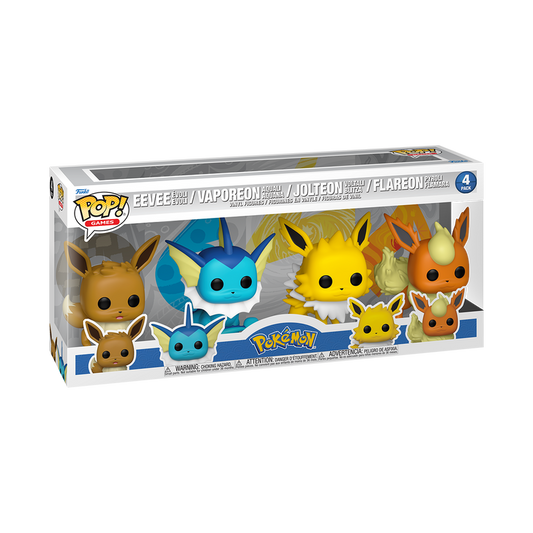 Funko Pop! Games Pokemon Eevee Evolution 4 Pack Vaporeon Jolteon Flareon