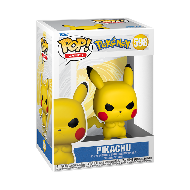Funko Pop! Games Pokemon Grumpy Pikachu #598 Free Protector