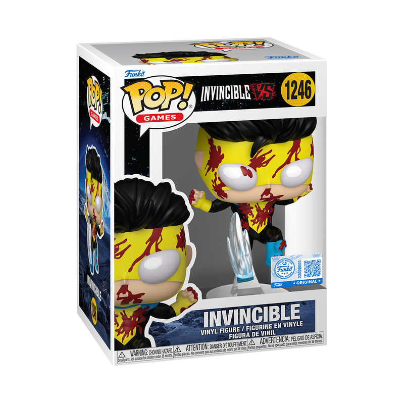 Funko Pop! Games Invincible (Flying Kick) Bloody Exclusive #1246 Free Protector