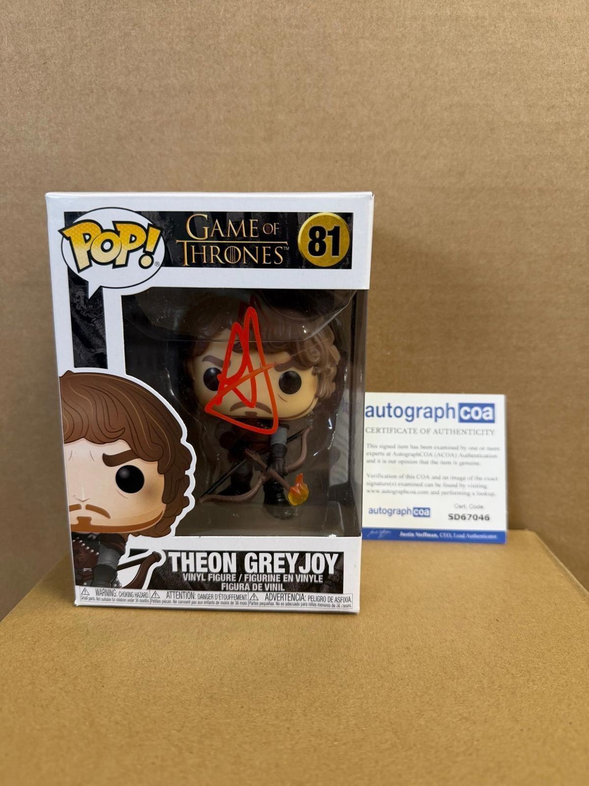 Funko Pop! Television Theon Greyjoy #81 Signed By Alfie Allen ACOA WS