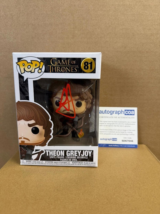 Funko Pop! Television Theon Greyjoy #81 Signed By Alfie Allen ACOA WS