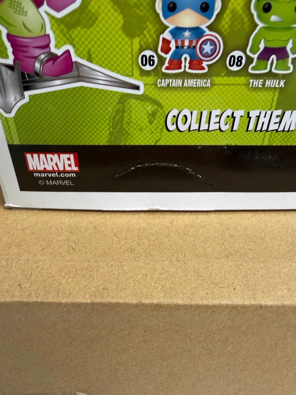 Funko Pop! Marvel Green Goblin #110 Glow in the Dark BOX DAMAGE
