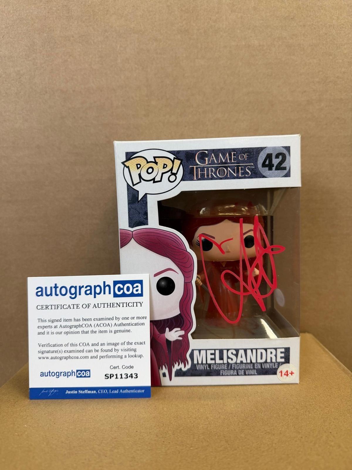 Funko Pop! Television Game Of Thrones - Melisandre #42 Signed By Carice Van Houten ACOA WS
