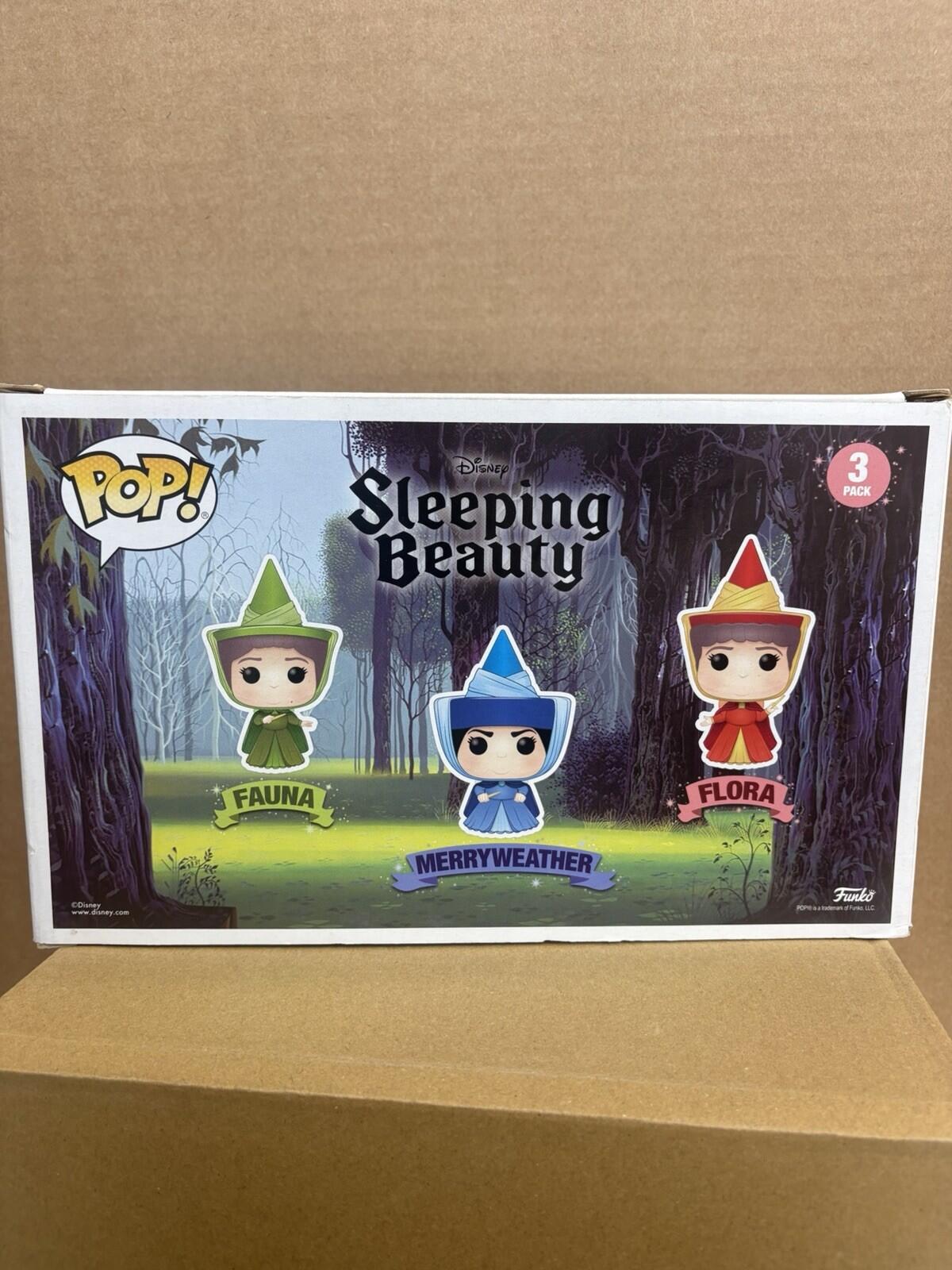 Funko Pop! Disney Sleeping Beauty - Fauna/ Flora/ Merryweather- 3 Pack ECC Exclusive