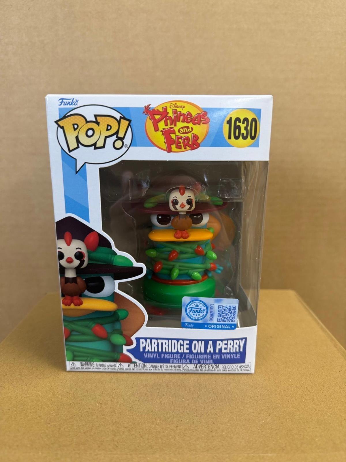 Funko Pop! Animation Phineas and Ferb Partridge on a Perry Vinyl Figure #1630