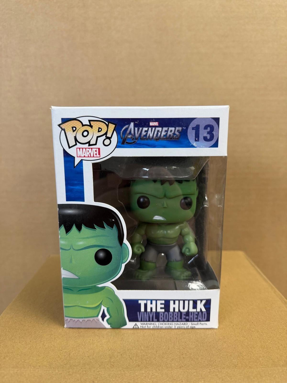 Funko Pop! Marvel Avengers The Hulk Vinyl Bobble-Head Figure #13 Free Mag Stack
