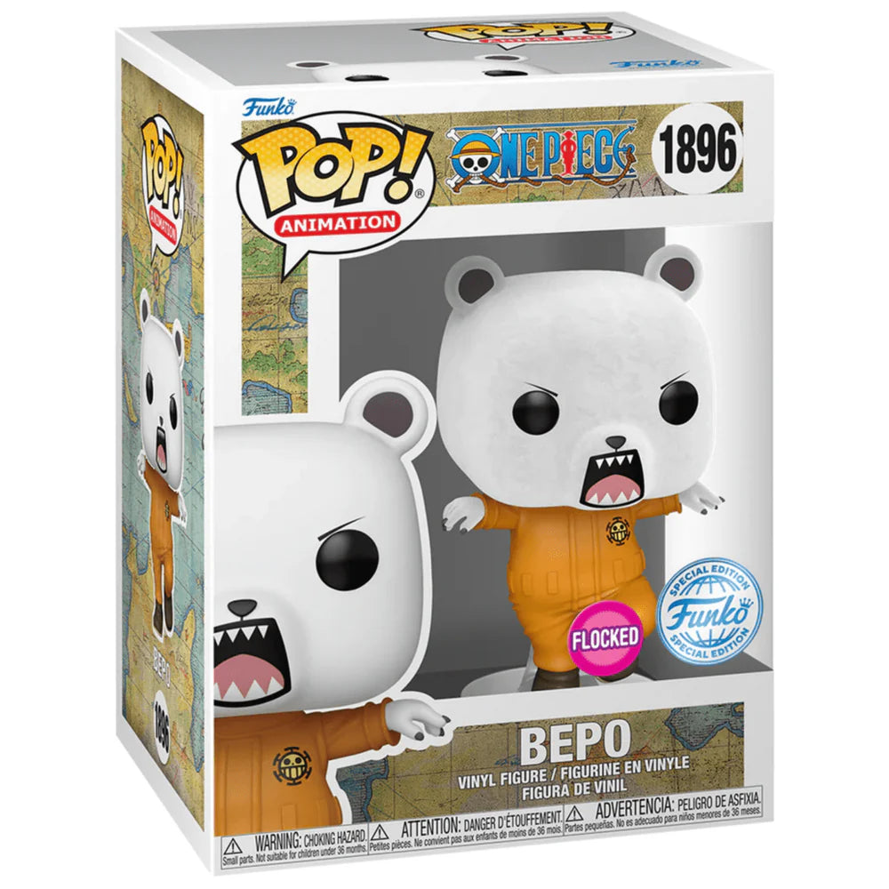 Funko Pop! Anime One Piece Bepo #1896 Flocked Special Edition