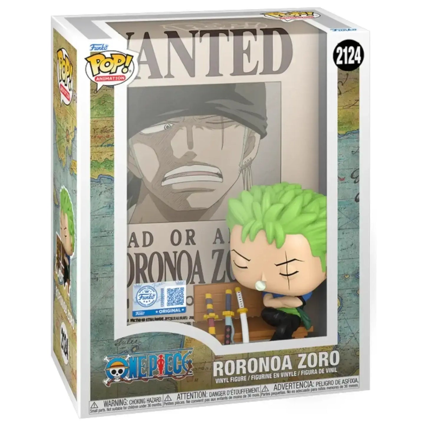 Funko Pop! Anime One Piece Roronoa Zoro Wanted Poster #2124 Exclusive